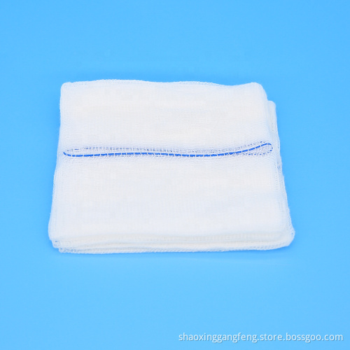 Cotton white X-ray detectable disposable sterile gauze swabs